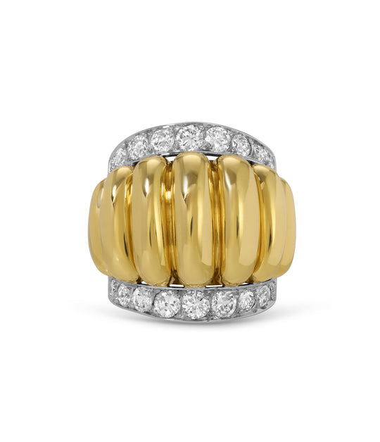 Retro Diamond Ring in 18k Gold