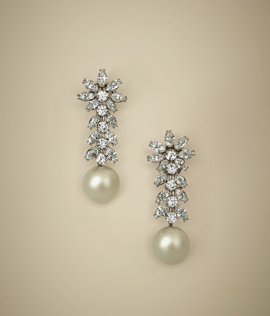 Ruser Platinum, Diamond and Pearl Ear clips