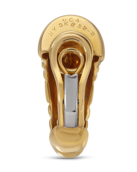 Van Cleef & Arpels Diamond Hoop Ear Clips in 18k Gold