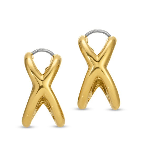 Tiffany & Co. "X" Ear Clips in 18k Gold