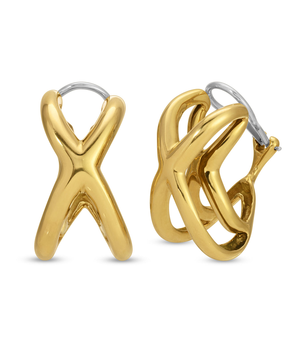 Tiffany & Co. "X" Ear Clips in 18k Gold