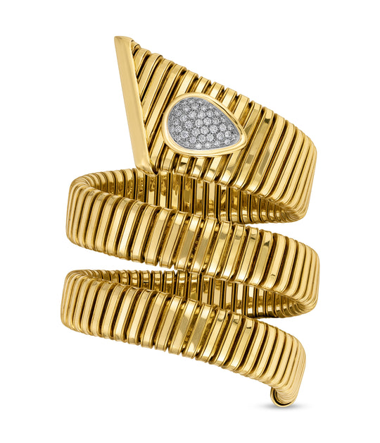 Diamond Tubogas Bracelet in 18k Gold