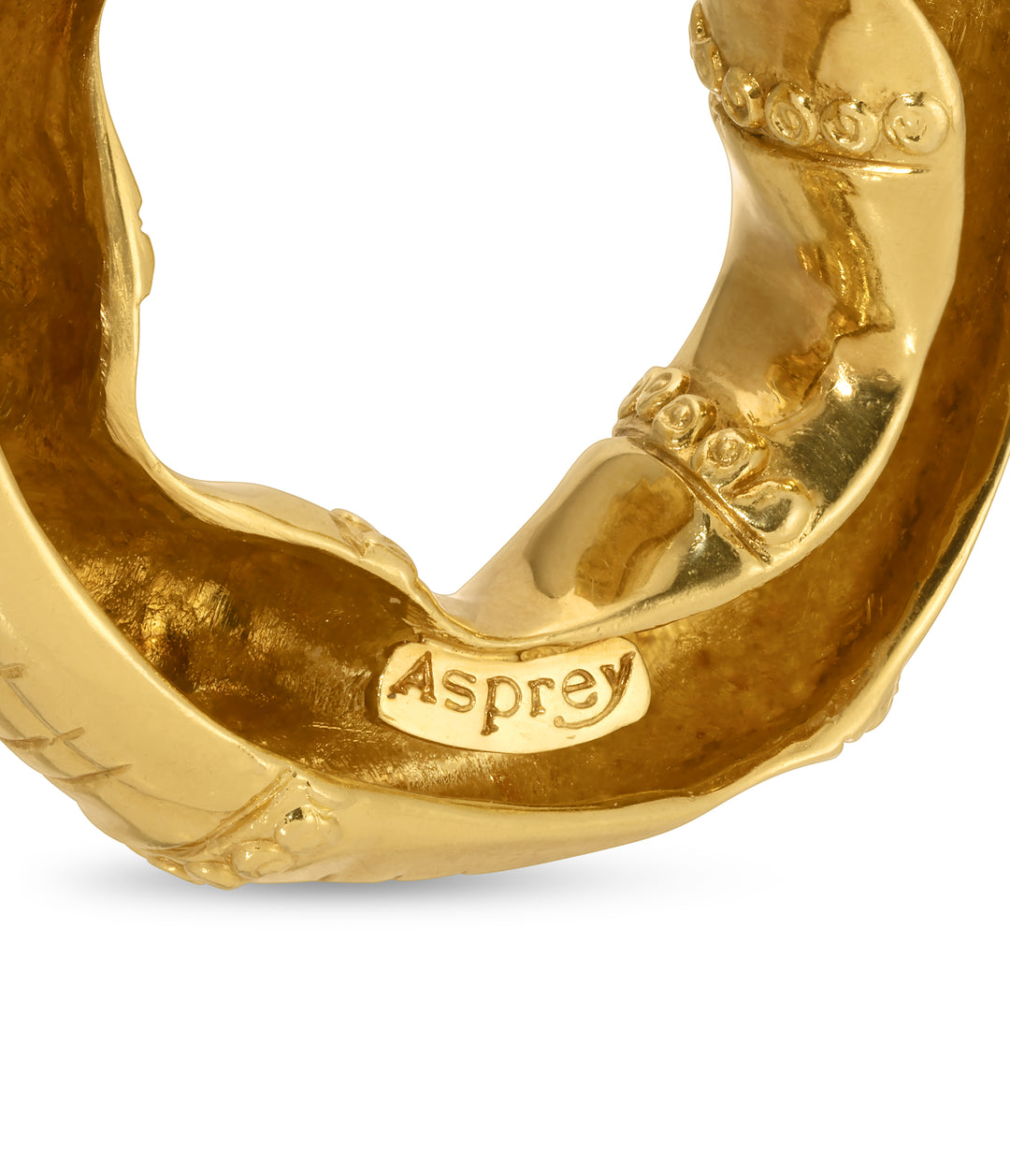 Asprey Bamboo Hoop Ear Clips in 18k Gold