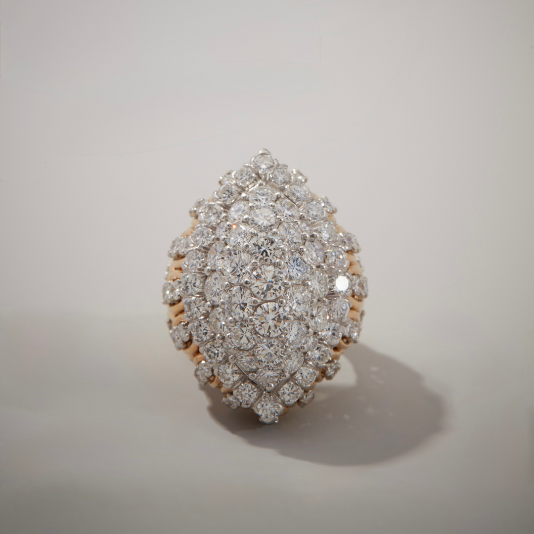 David Webb Diamond Ring in 18k Gold & Platinum