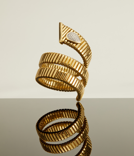 Diamond Tubogas Bracelet in 18k Gold