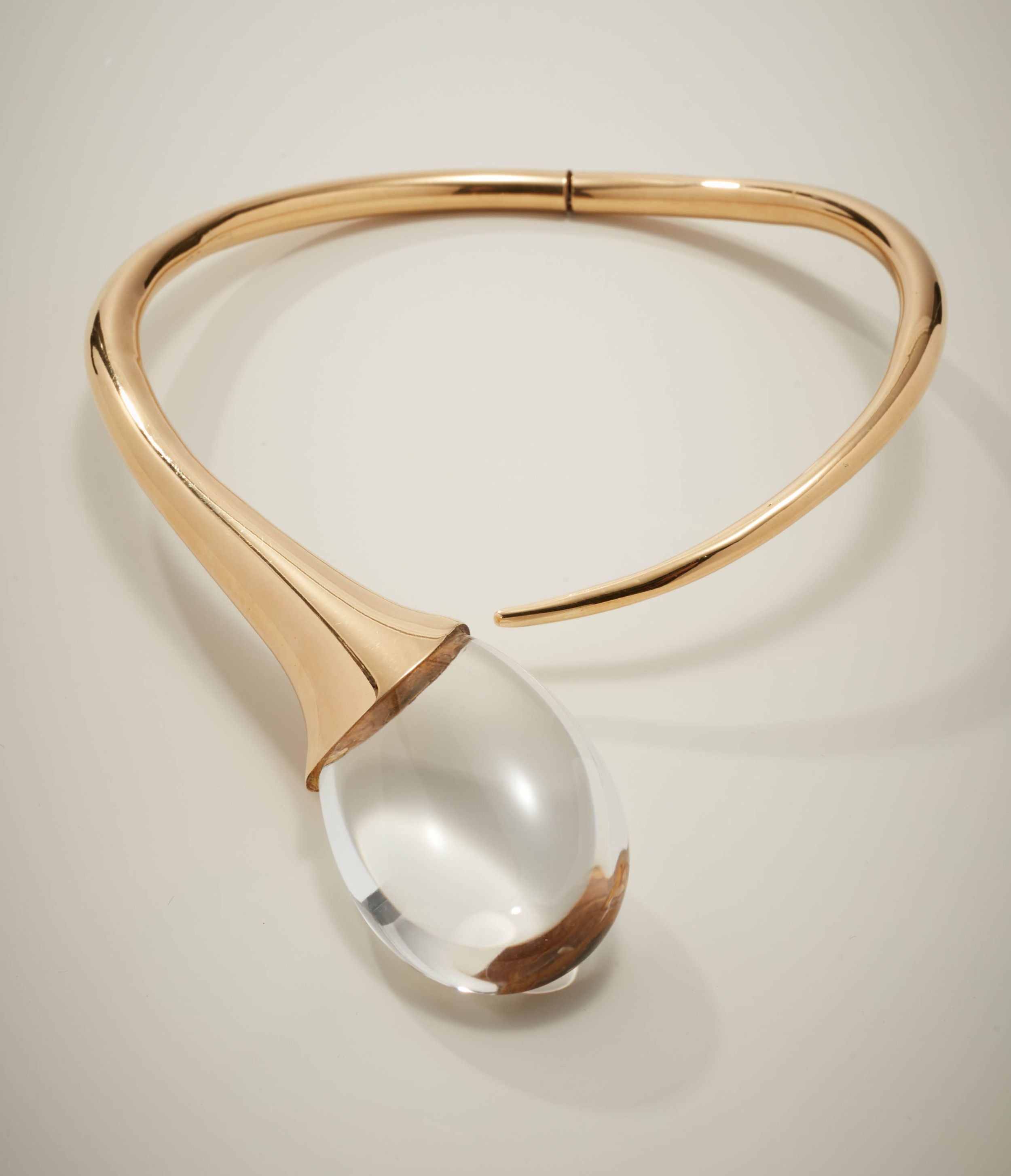 Ilias Lalaounis Rock Crystal Collar Necklace in 18K Gold