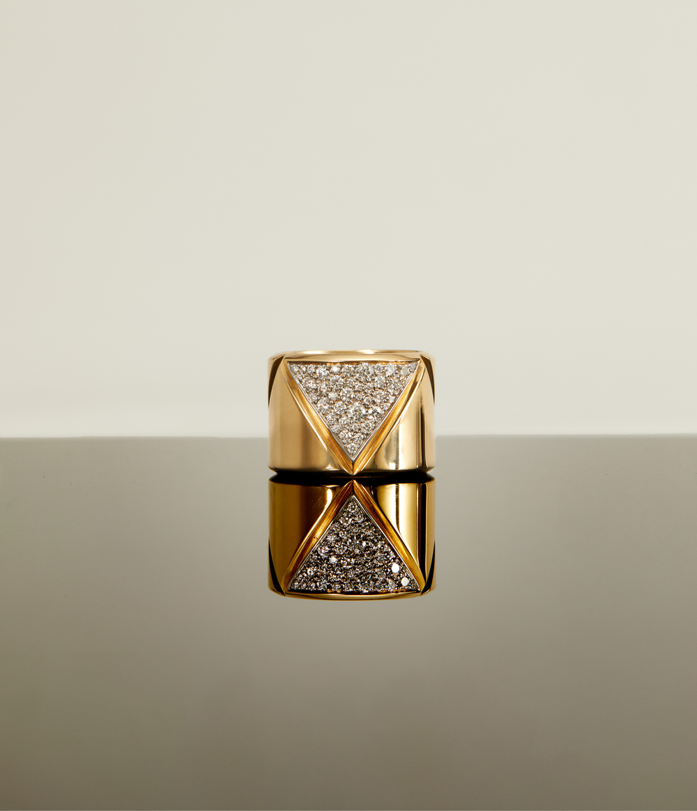 Marina B. Triangoli Diamond Band in 18k Gold