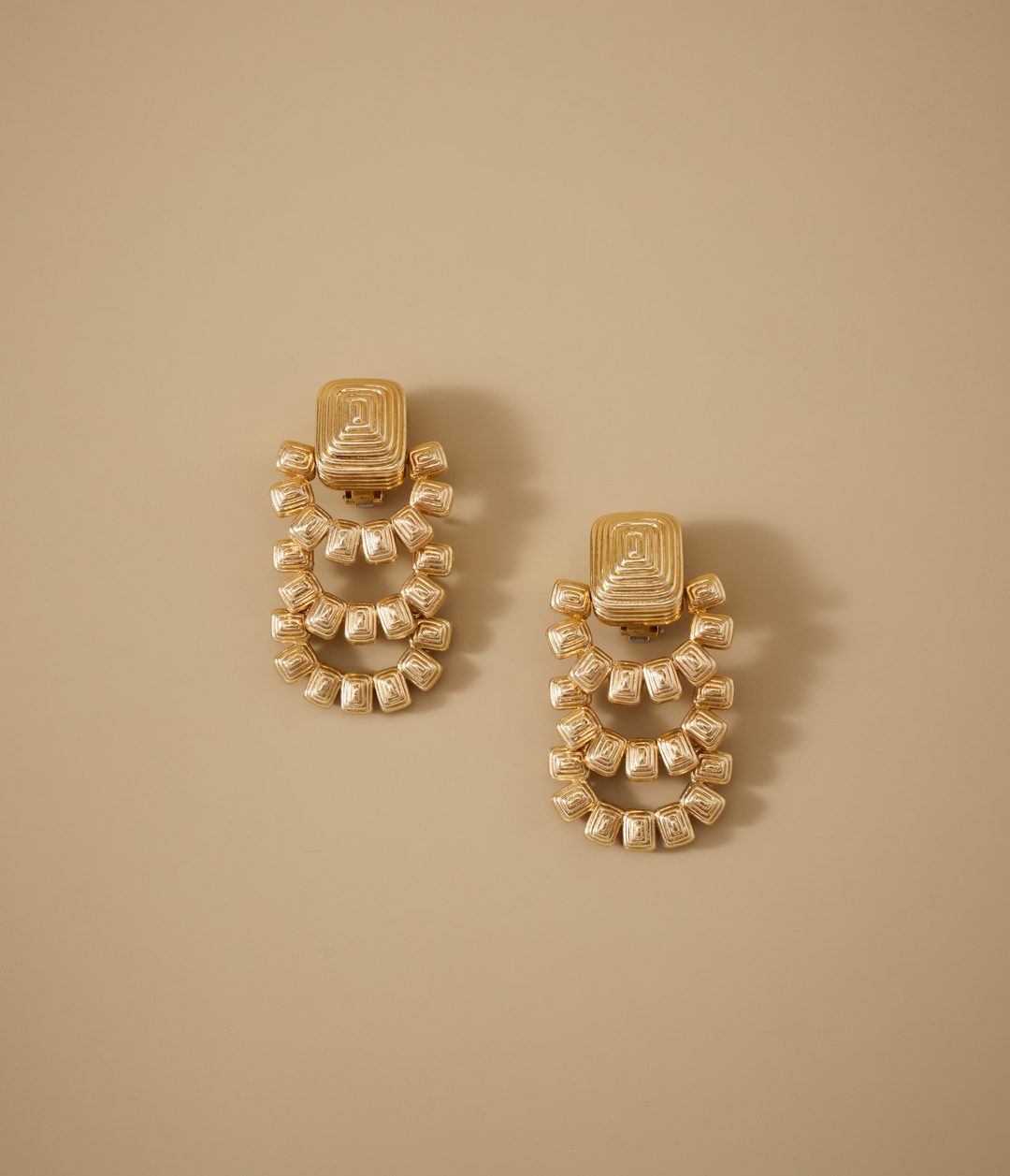 Wander Tiered Ear Clips in 18k Gold