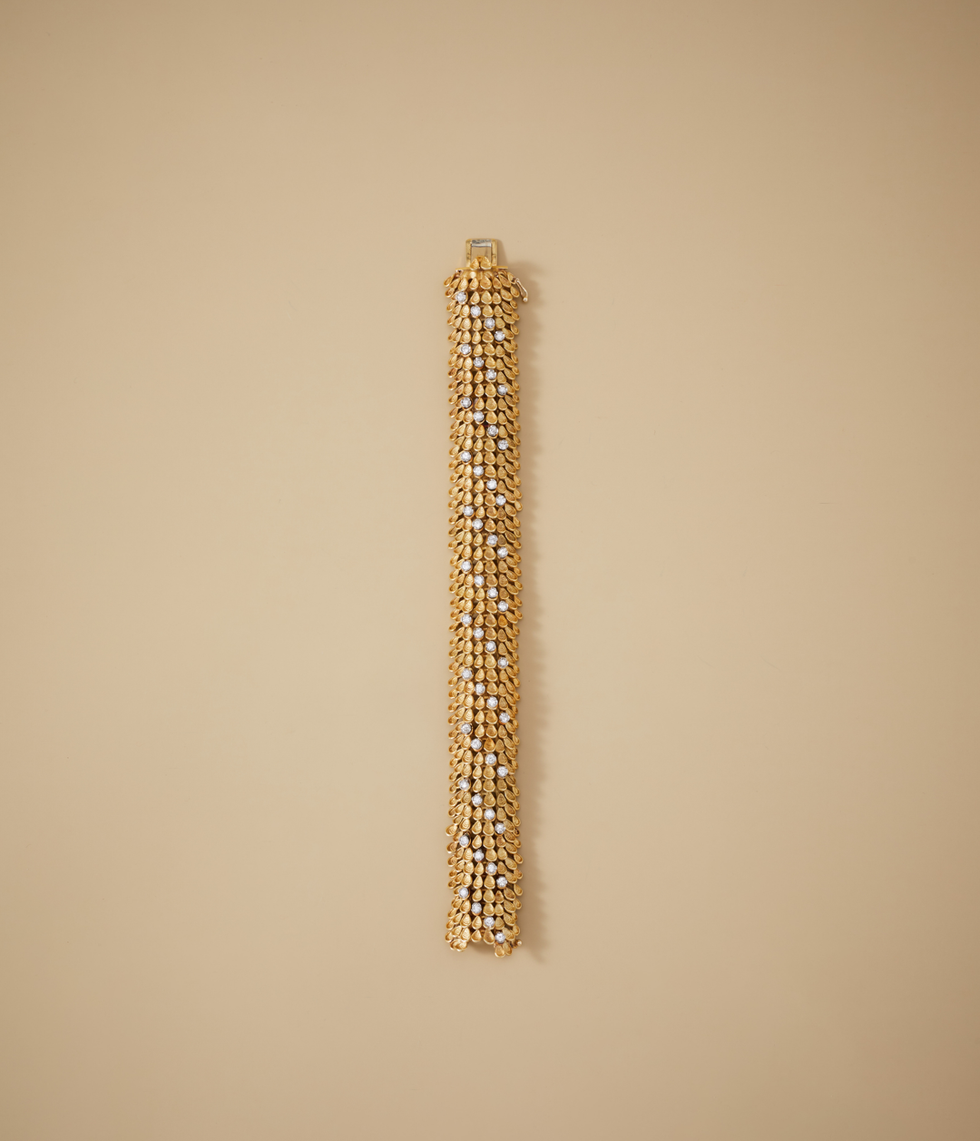 Diamond Textured Bracelet in 18k Gold