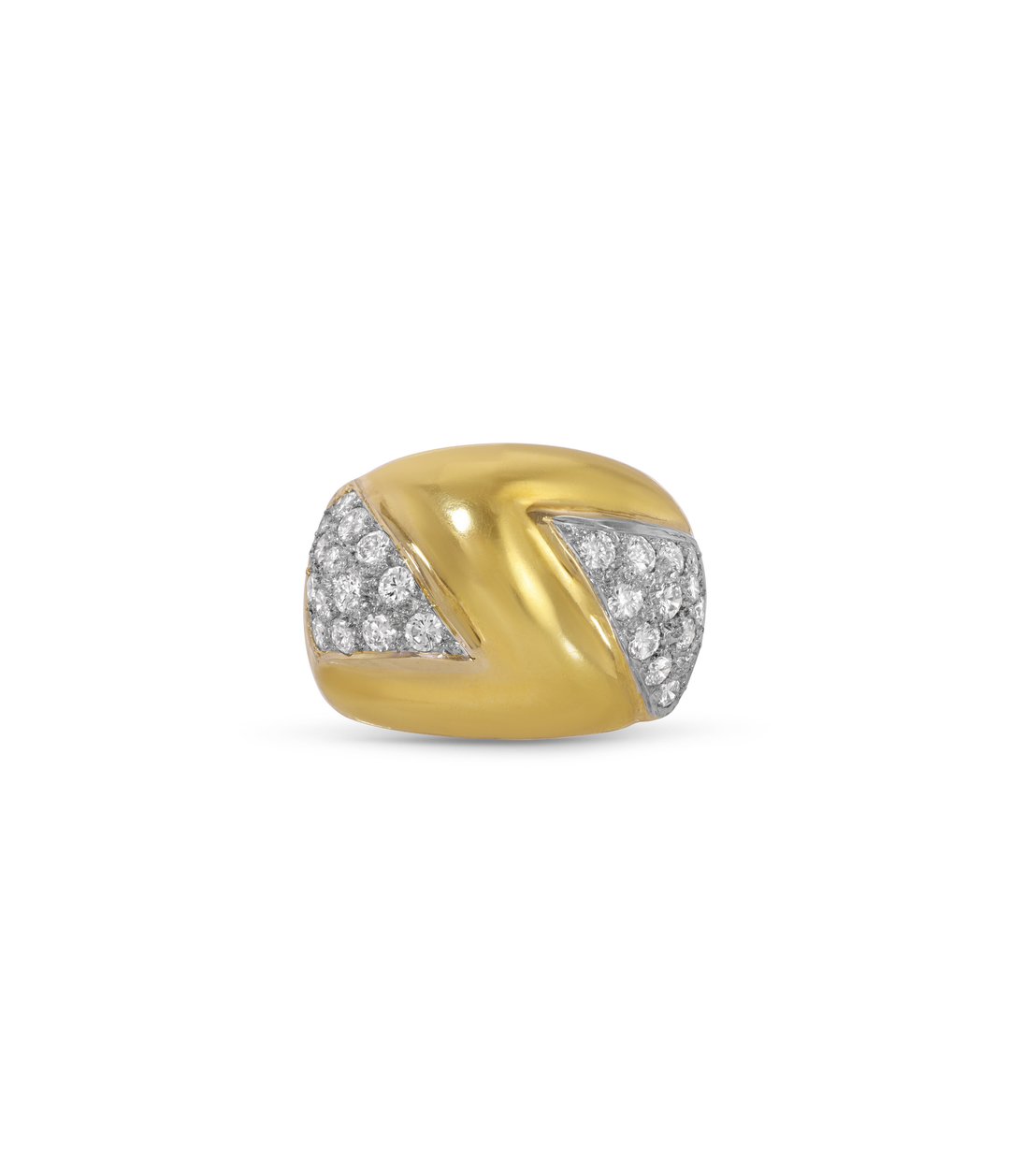 Diamond Dome Ring in 18k Gold