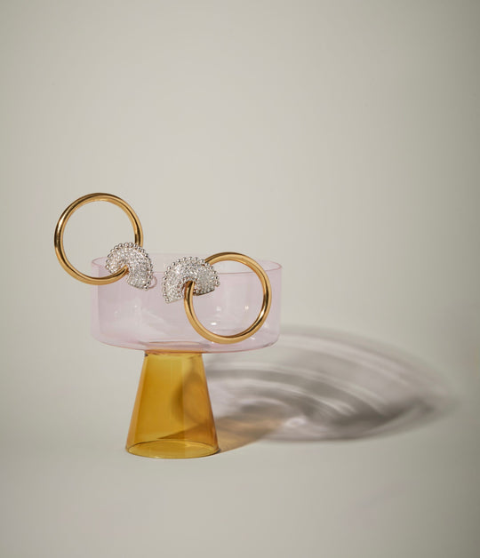 Mèrenor Diamond Hoop Ear Clips in 18k Two-Toned Gold