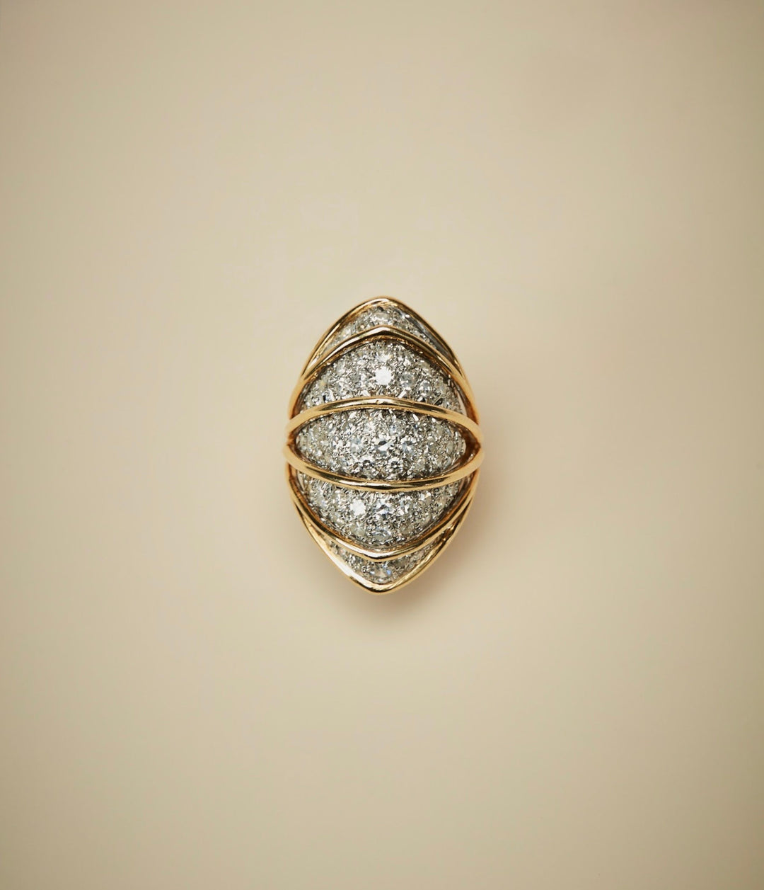 Diamond Domed Ring in 18k Gold