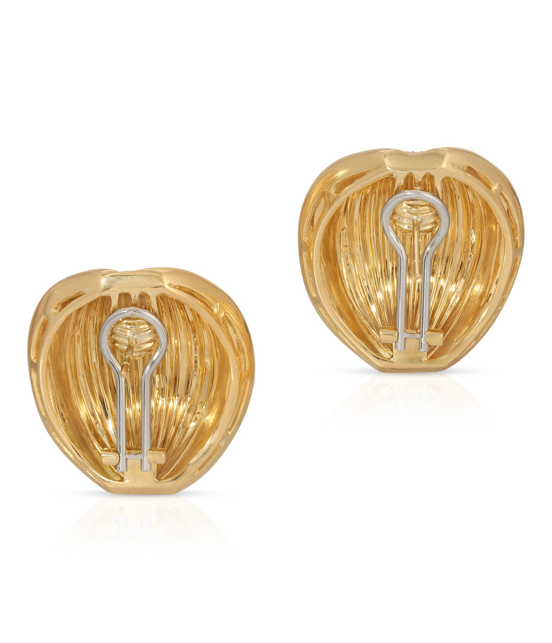 Fluted Pod Earrings in 18K Gold