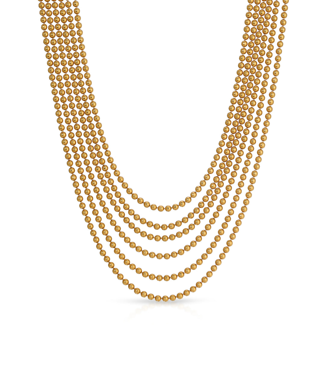 Cartier 'Draperie' Six Strand Necklace in 18K Gold