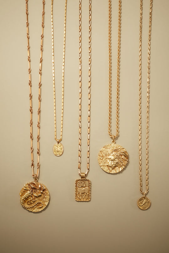 Tiffany & Co. Leo Zodiac Sign Pendant in 18k Gold with Rope Chain in 18k Gold